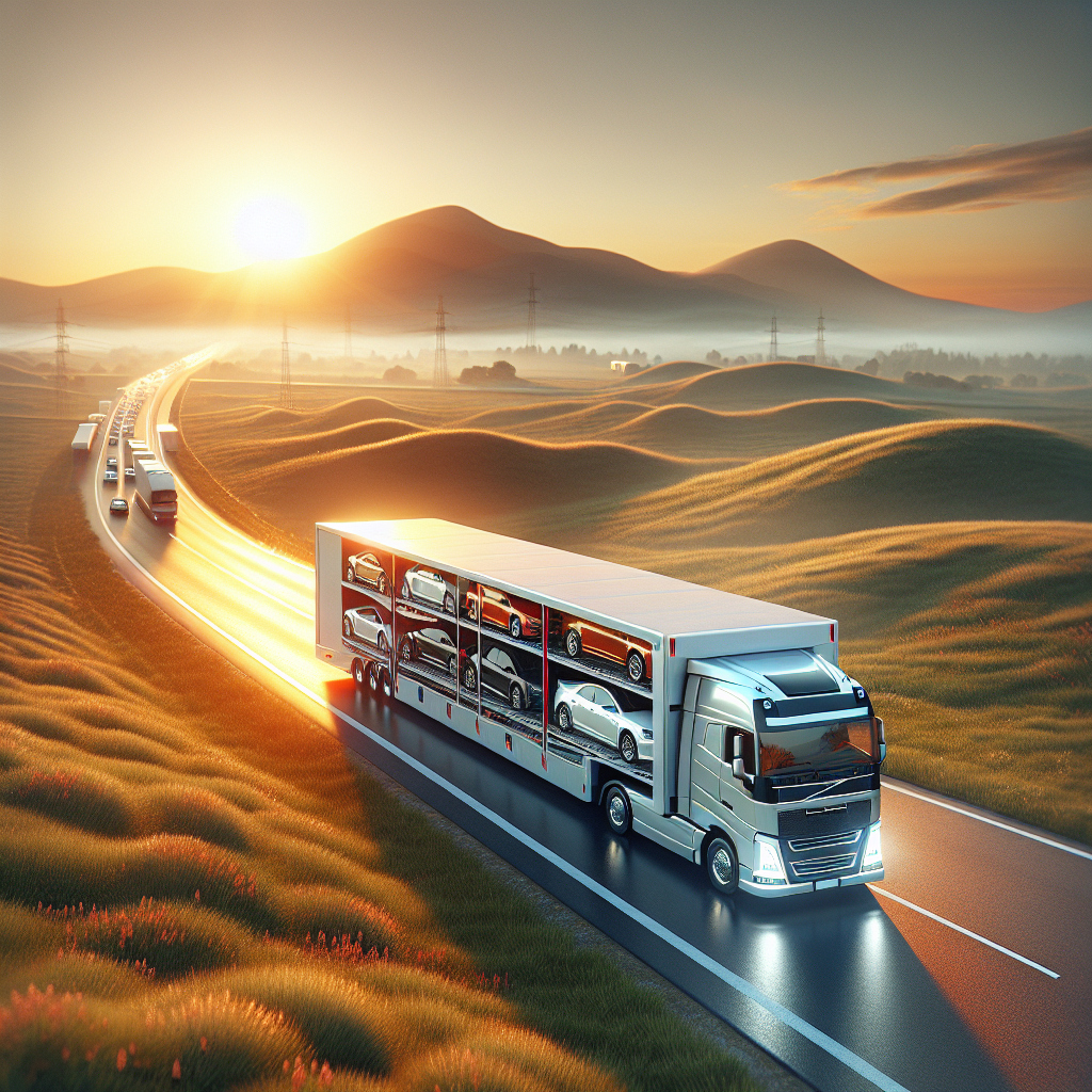 A car being loaded onto a transportation truck by professional workers in a suburban neighborhood.