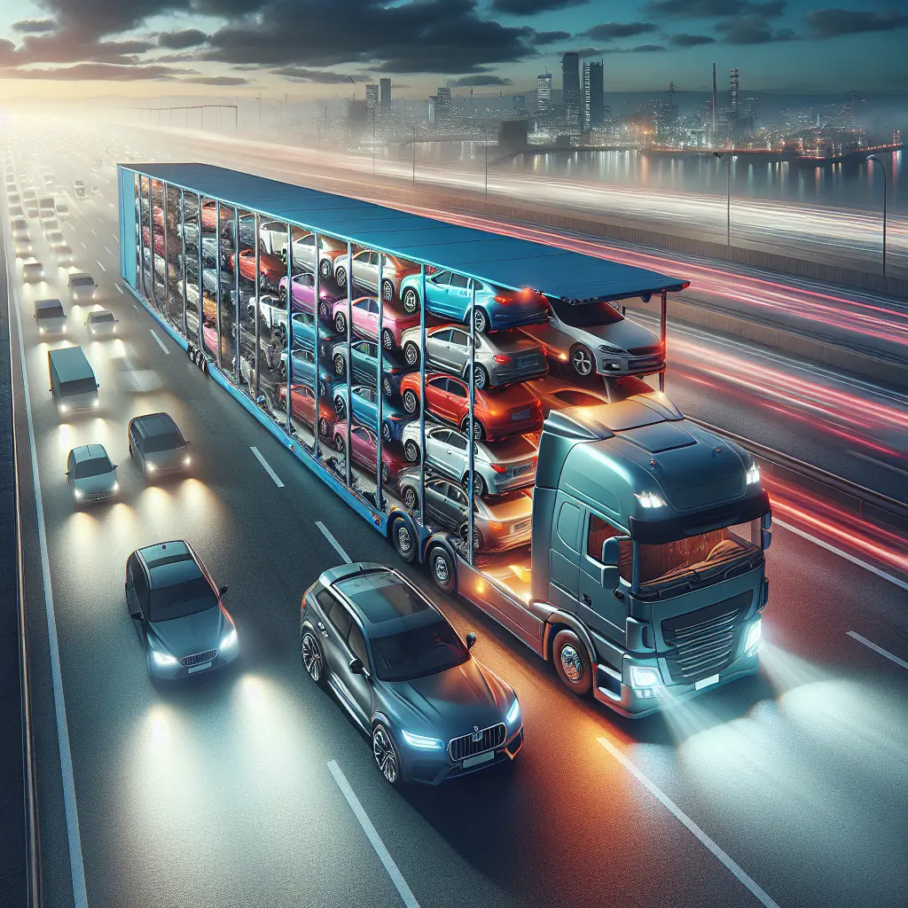 Image of open and enclosed automobile transport methods.