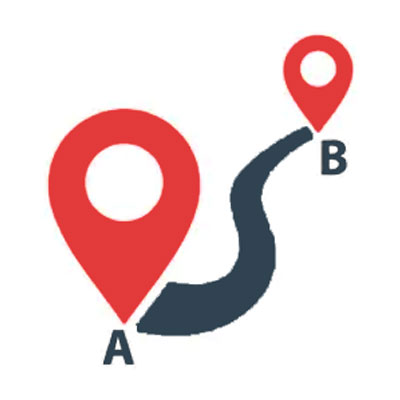 Icon Route A to B