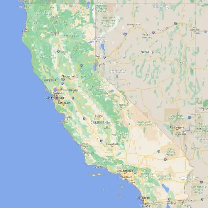 Car Shipping Route Map California